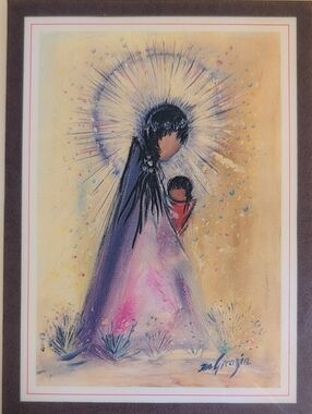 Little Madonna Sandstone Art Tile By DeGrazia